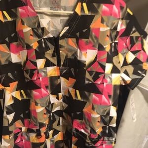 White Label stretch uniform top size Large